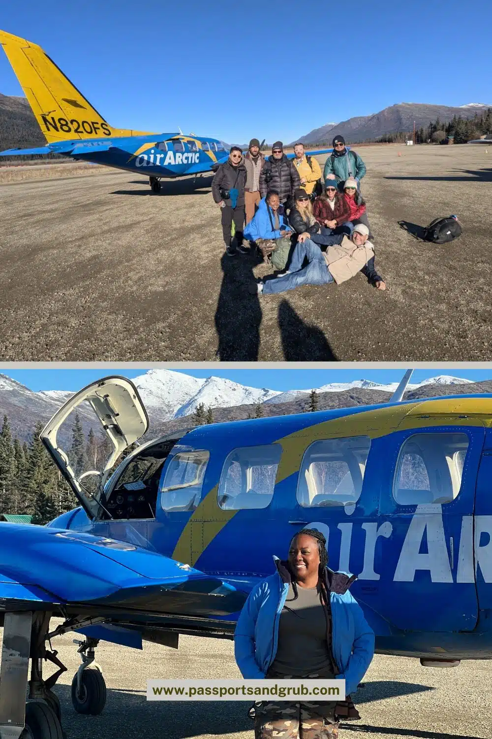 Is alaska safe| in front of the plane for the arctic fly drive