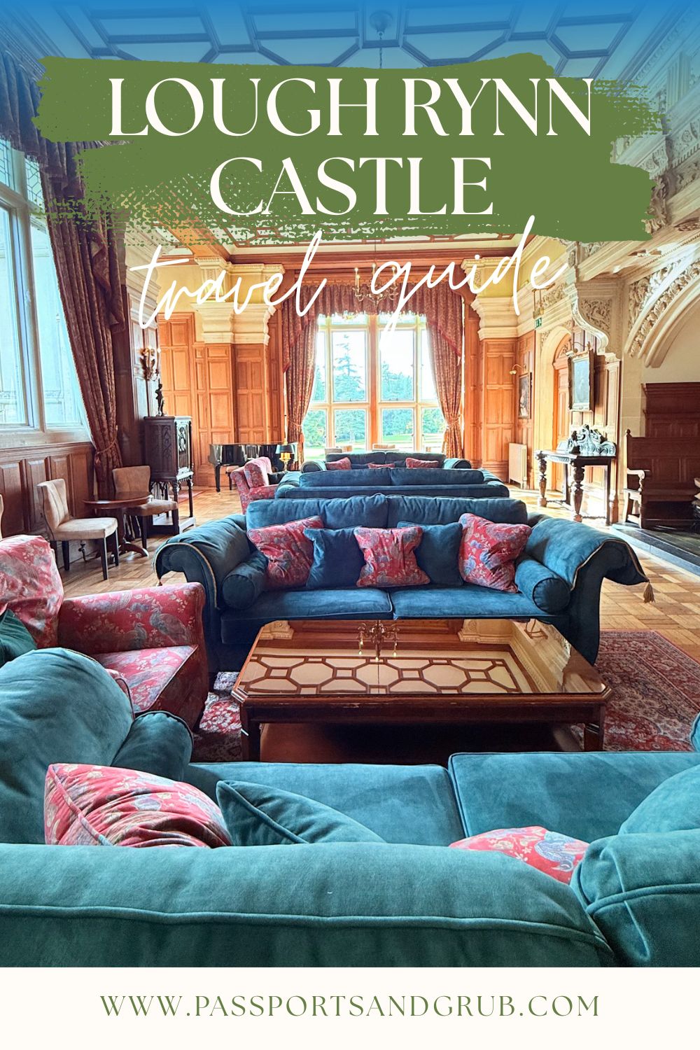 picture of the library at lough rynn castle