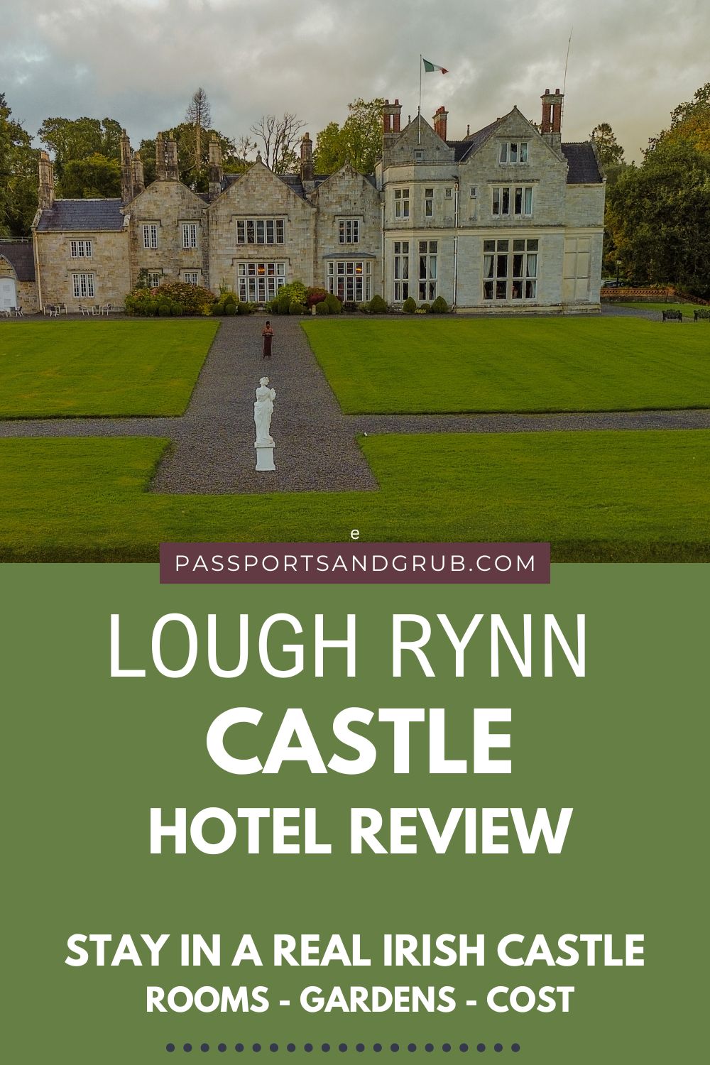 Lough Rynn Castle Hotel- me standing in front of the castle