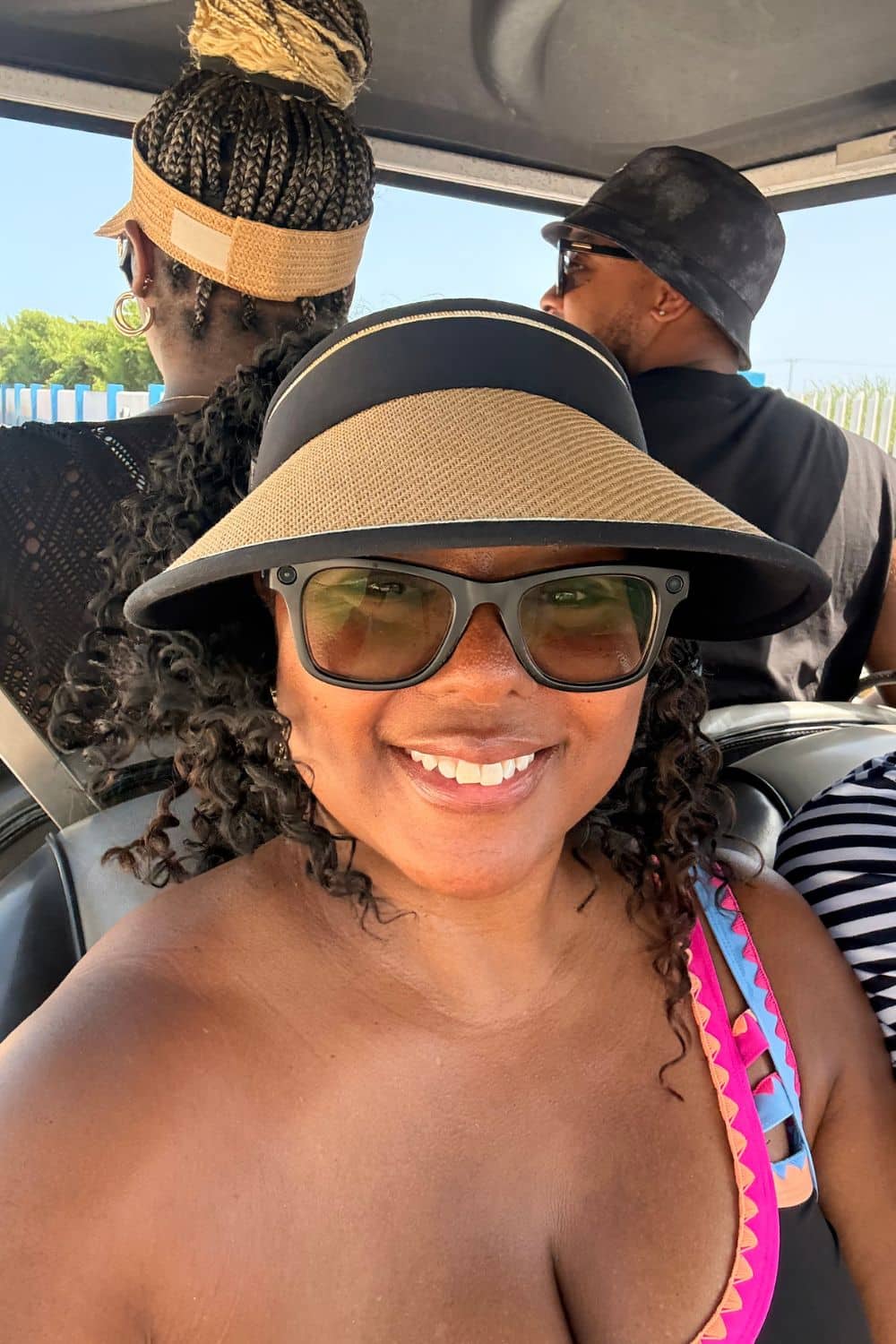 me on a golf cart in Isla mujeres